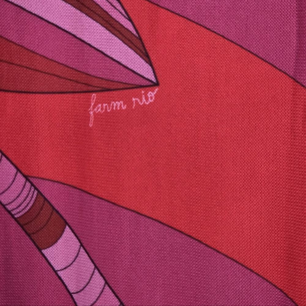 NWT Farm Rio Endless Summer Red Midi Tank Floral Mod Stretch Dress Size S  $190 - Picture 6 of 12